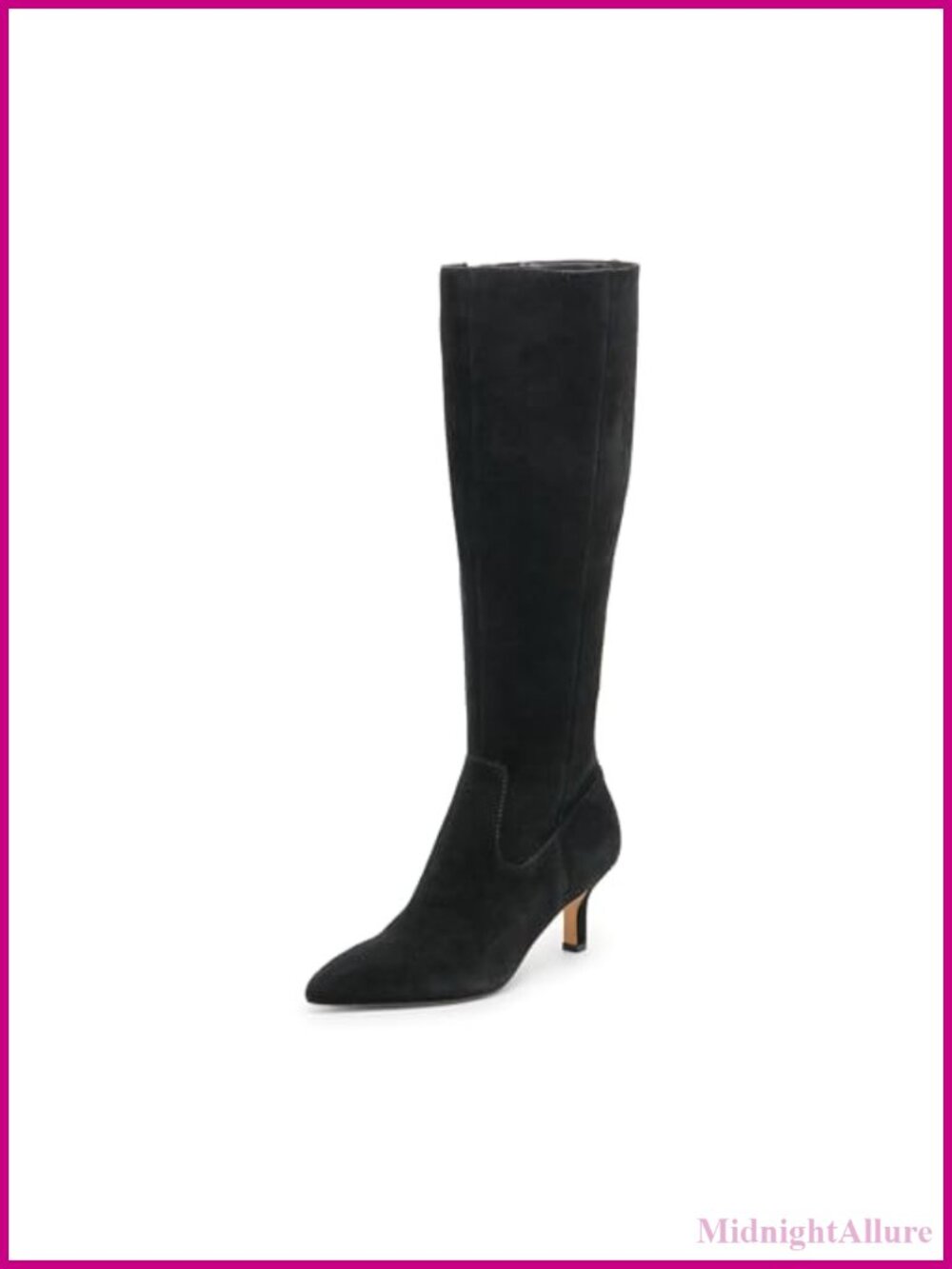 SUEDE H2O Knee High Boots Kitten Heel Closed Toe